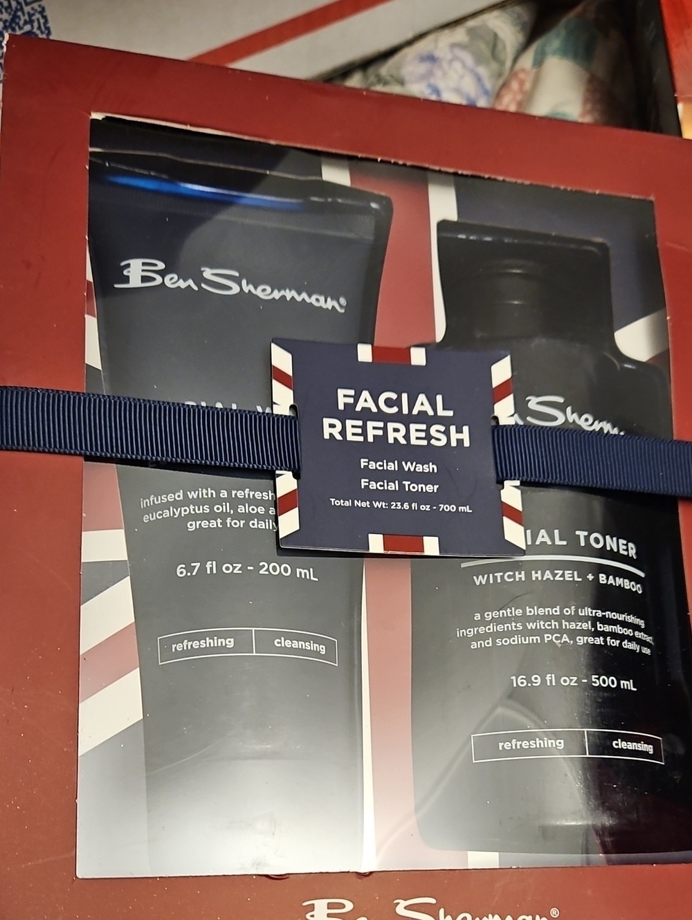 Ben Sherman Facial Refresh Set - Black & Red Packaging